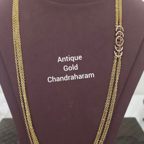 Antique gold chandraharam  699 free shipping