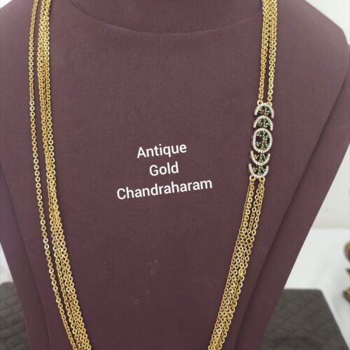 Antique gold chandraharam 699 free shipping 30 inches