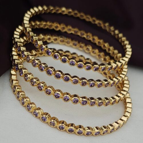 Microplish black, purple, Green stone bangles 1099 free shipping