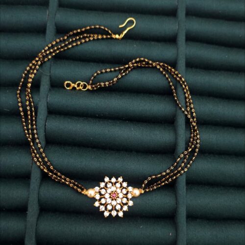 Pink stone Dimond replica black beads choker 450 free shipping