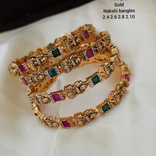 Antique gold nakshi bangles 1150 free shipping