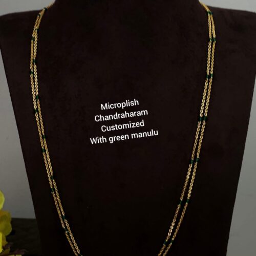 2 layers Microplish chandraharam customized with green manulu 750 free shipping