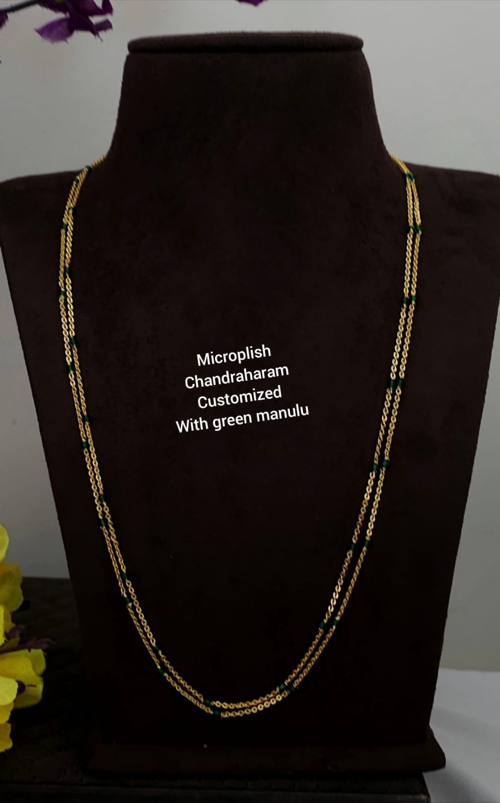 2026/09/IMG-20260917-WA0044.jpg 2 layers Microplish chandraharam customized with green manulu 750 free shipping - Image 1