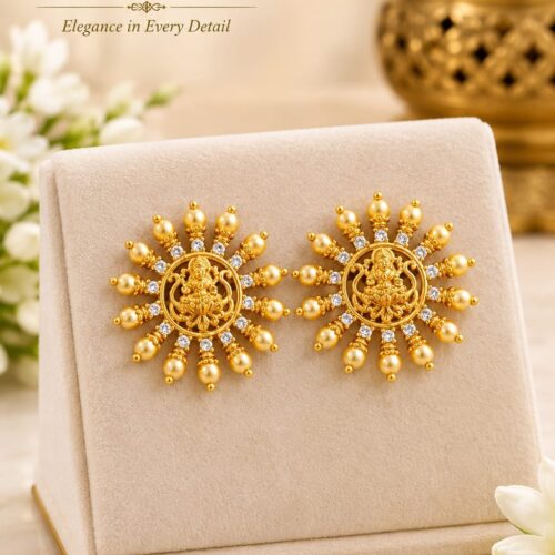 Antique Laxmi pearl studs 299 free shipping