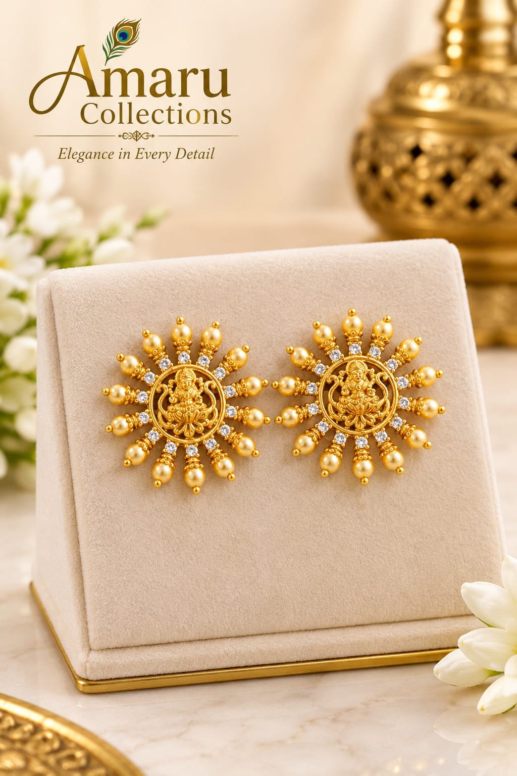 2026/09/IMG-20260921-WA0027-1.jpg Antique Laxmi pearl studs 299 free shipping - Image 1