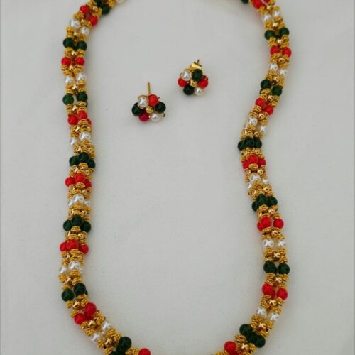 Muthyam pagadam and pachala crystal Mala 699 free shipping