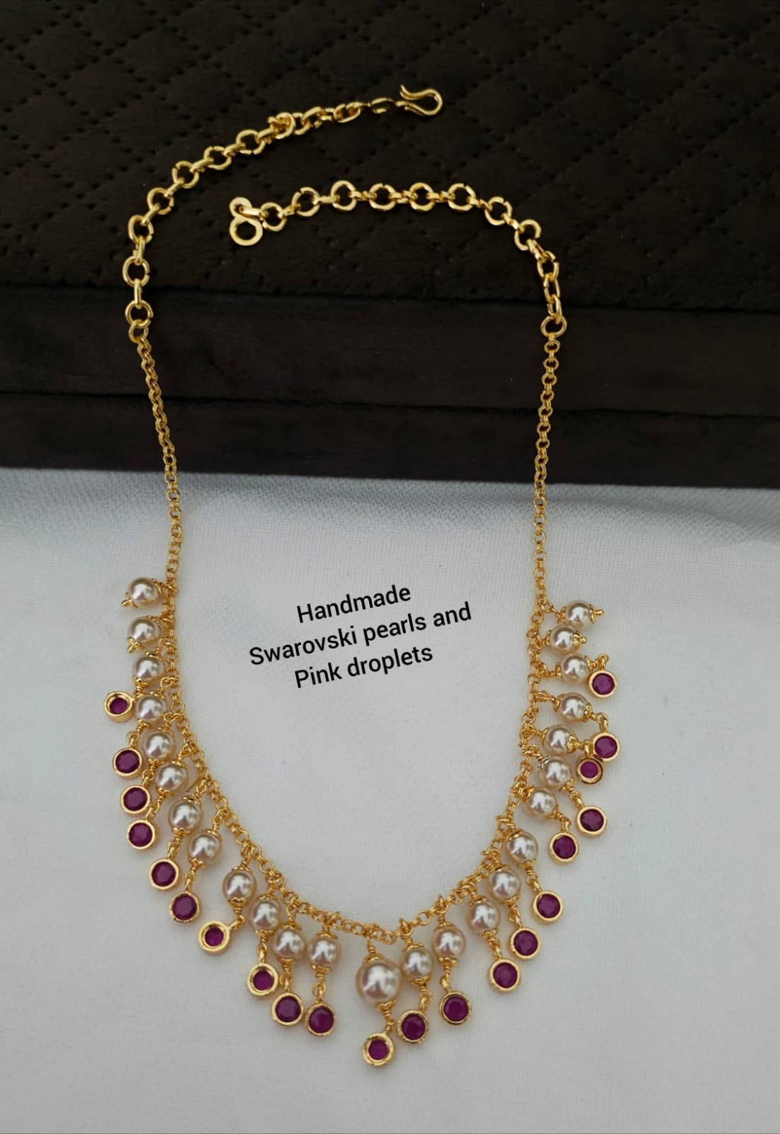 2026/09/IMG-20260925-WA0015.jpg Handmade Mala customized with Swarovski beads and pink droplets 850 free shipping - Image 1