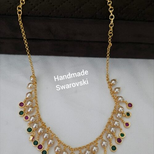 Handmade Mala customized with Swarovski beads and multi droplets 850 free shipping