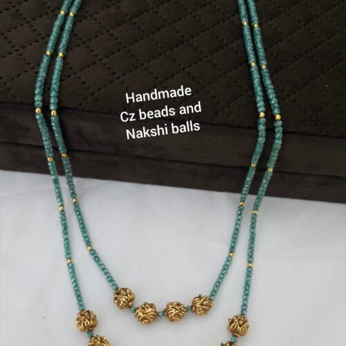 Handmade cz beads and nakshi balls 950 free shipping