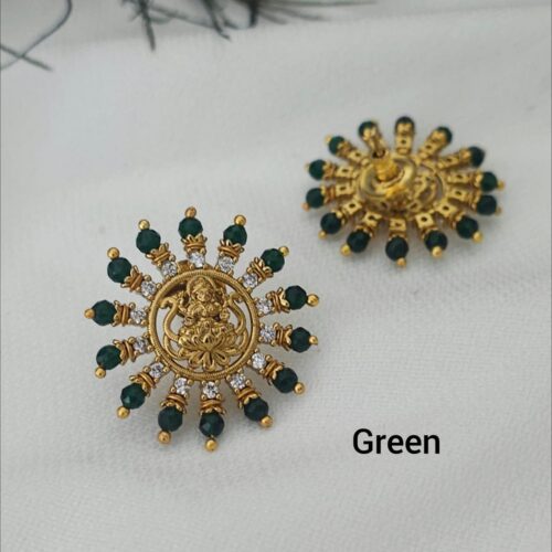 Laxmi green beads studs 299 free shipping