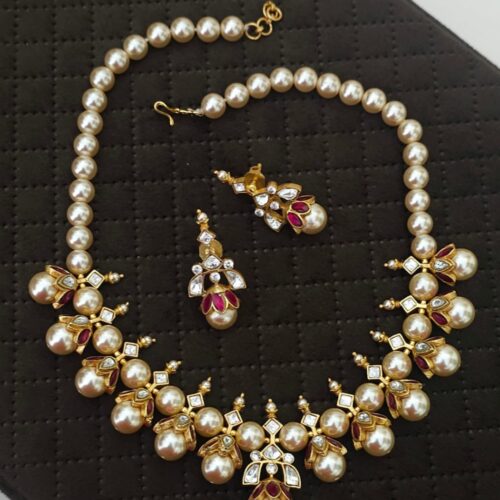 Jadau kundan mala with Swarovski 3300 free shipping