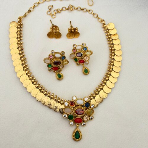 Navaratna neck set 750 free shipping