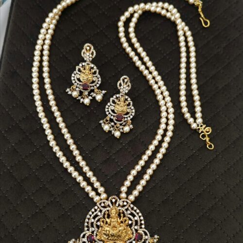 Handmade p in nk stone Laxmi  nakshi Mala 1950 free shipping