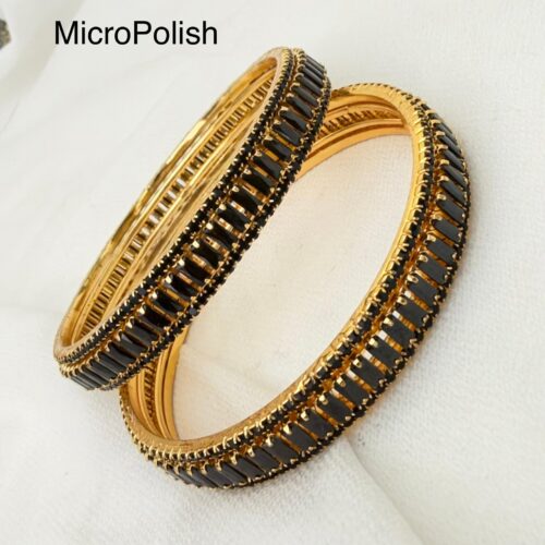 Micropolish black stone bangles 2.4.2.6,2.8,2.10 , 899 free shipping
