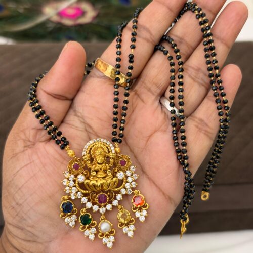 Laxmi Ammavari black beads mala 699 free shipping