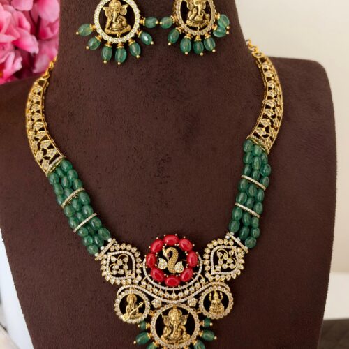 Designer green beads neck set 2499 free shipping